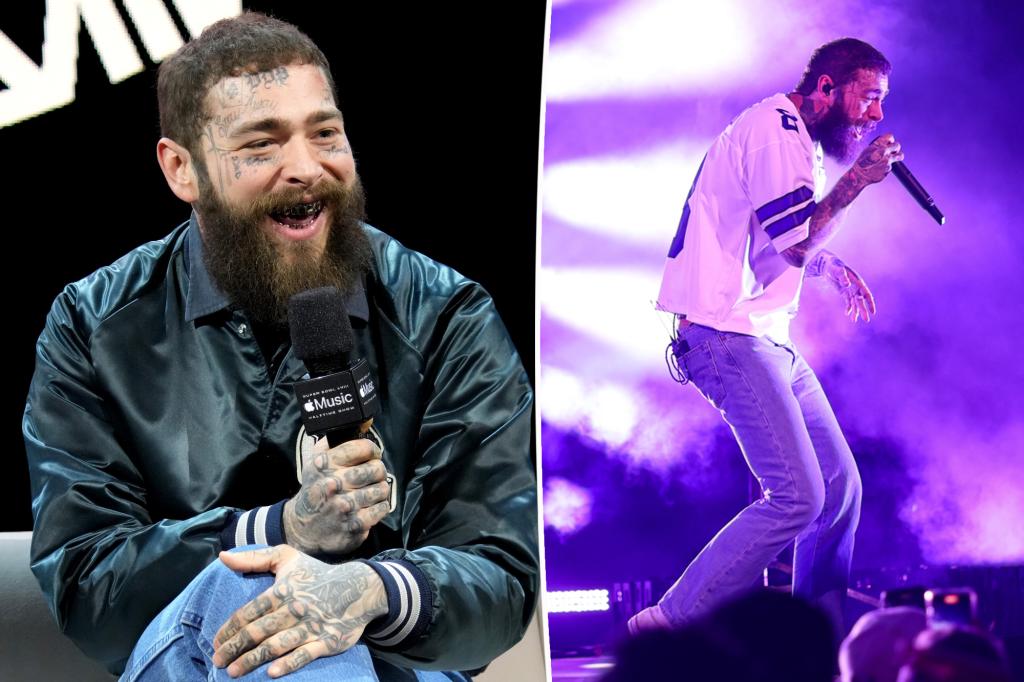 Featured image for "Post Malone Expresses Fear Over Super Bowl Pregame Performance in Las Vegas"