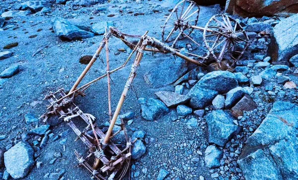 Hikers Discover Bamboo Vehicle Emerging from Ice, Scientists Seek Public Help