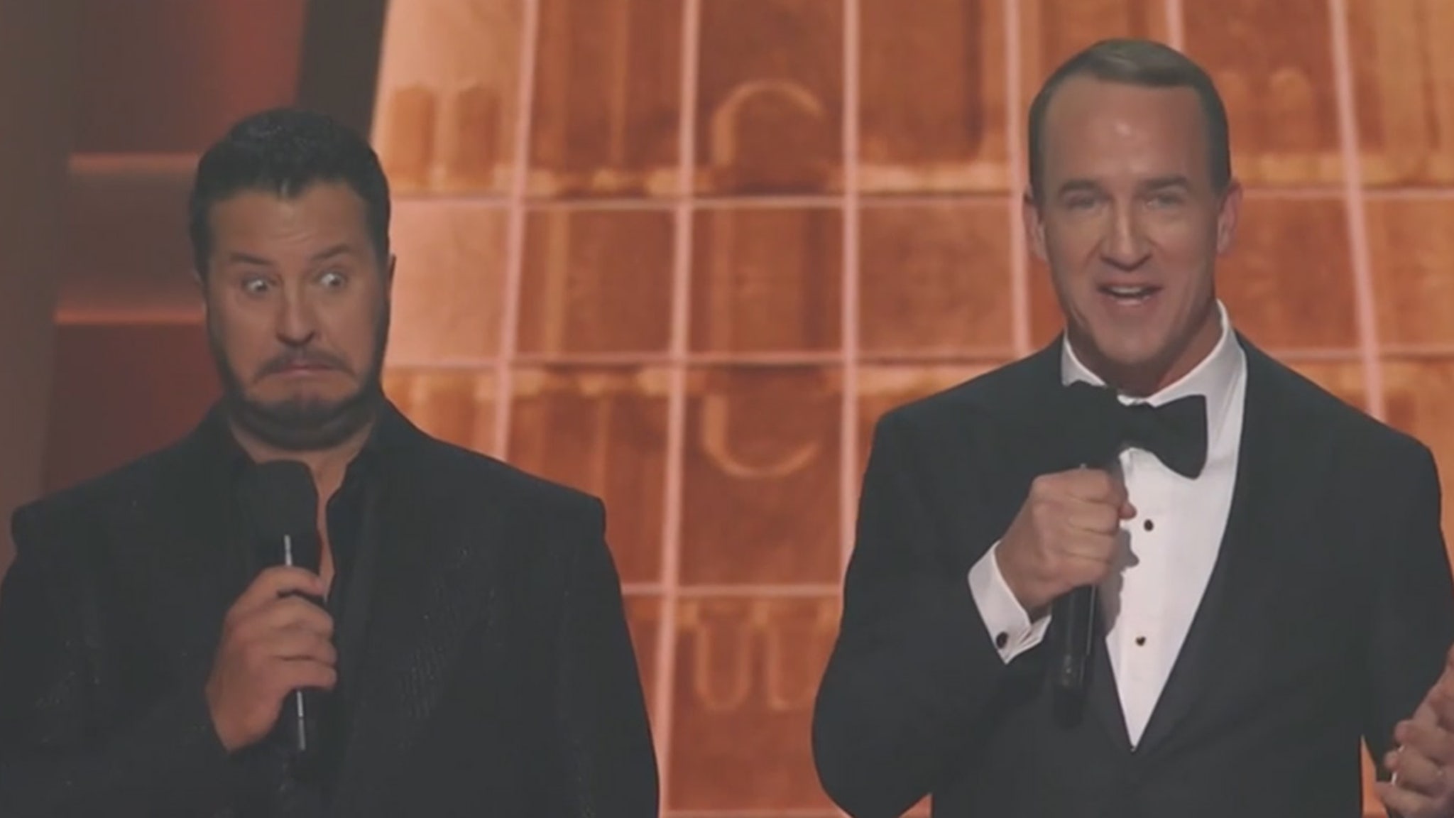 Peyton Manning and Luke Bryan's Taylor Swift Joke Steals the Show at CMAs