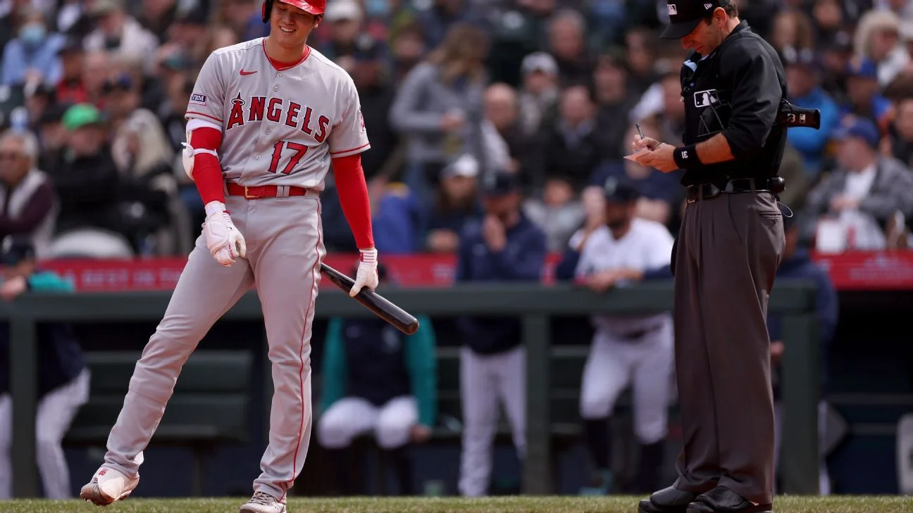 Shohei Ohtani's Unusual MLB History: Pitch Clock Violations and Umpire Ball Swipe
