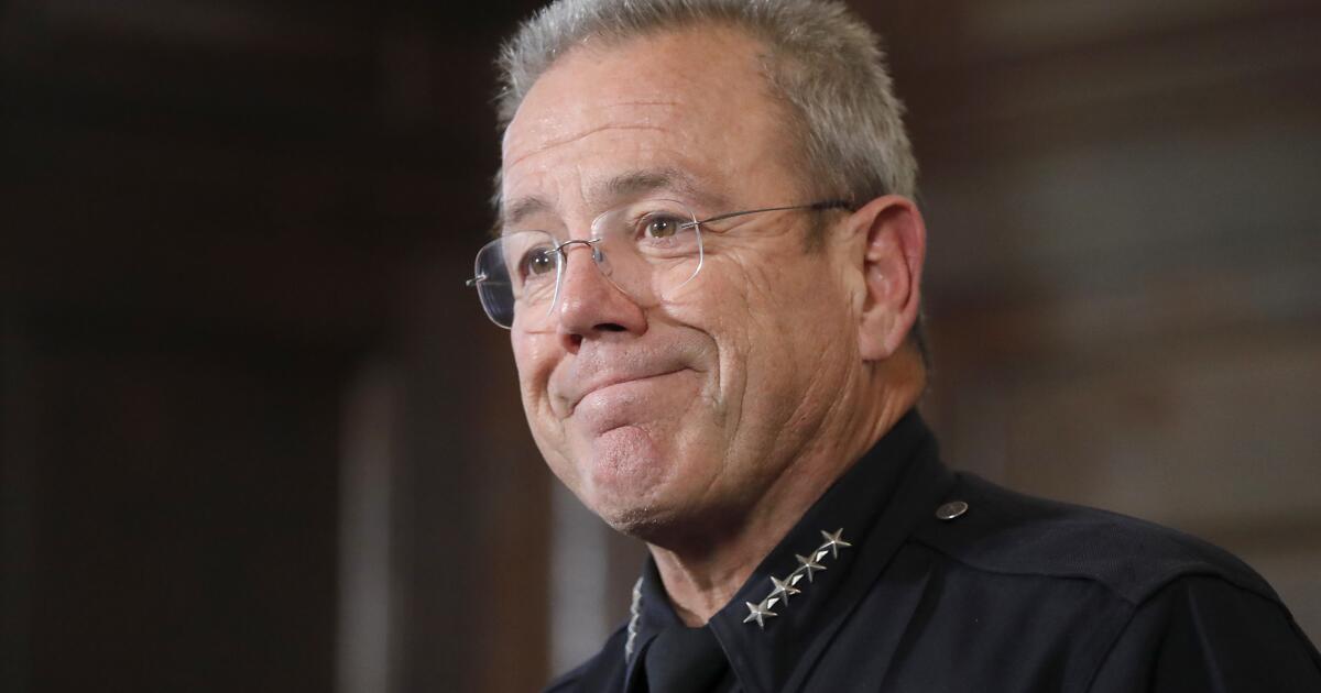 "LAPD Chief Michel Moore Announces Emotional Retirement"