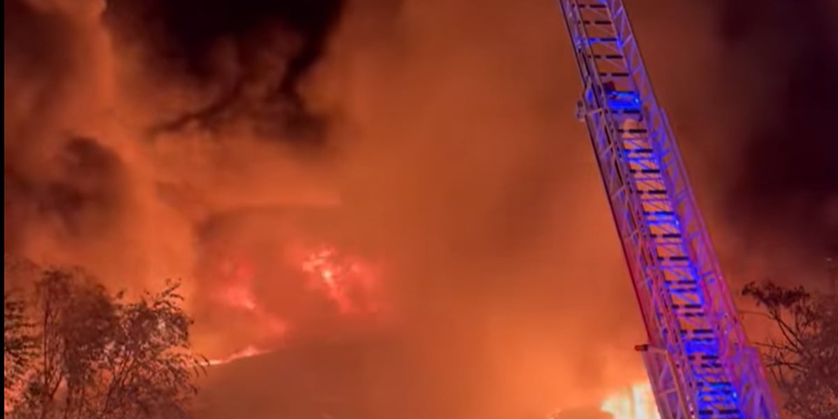 Featured image for Massive Warehouse Fire Devastates Amarillo Blvd, Causes Total Loss