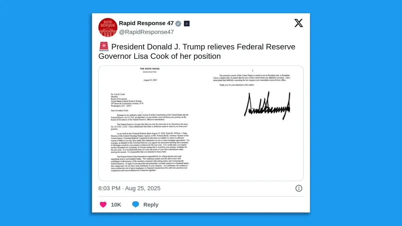 Featured image for Trump's Fed Shakeup Sparks Concerns Over Central Bank Independence