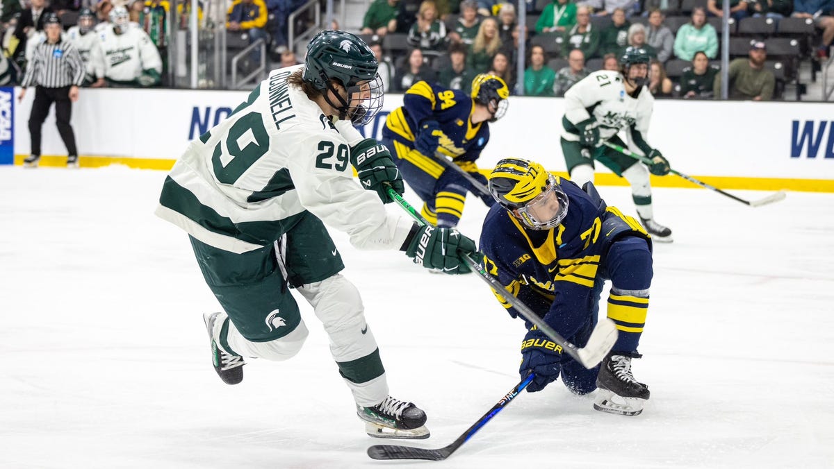 Featured image for "Michigan Defeats Michigan State in NCAA Hockey Tournament, Advances to Frozen Four"