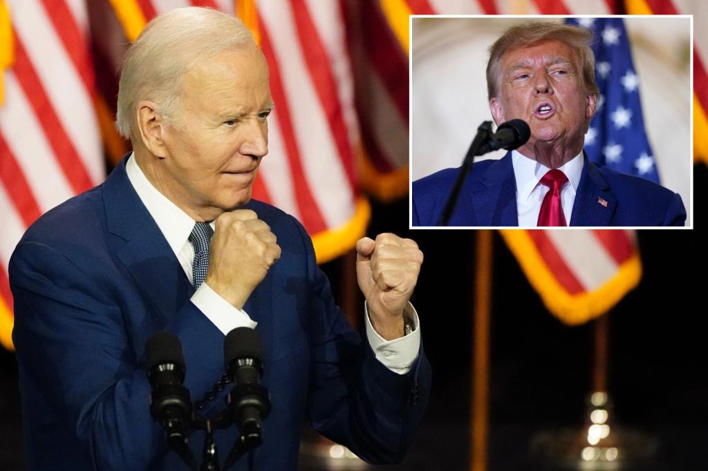 Polls show Biden maintaining lead over Trump for 2024 election rematch.