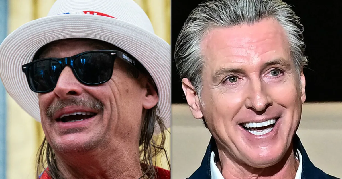 Featured image for Kid Rock Clashes with Gavin Newsom in Meme Battle