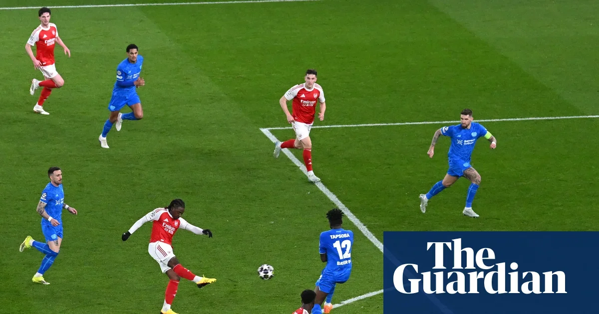 Arsenal reach CL quarter-finals as Eze and Rice fire past Leverkusen