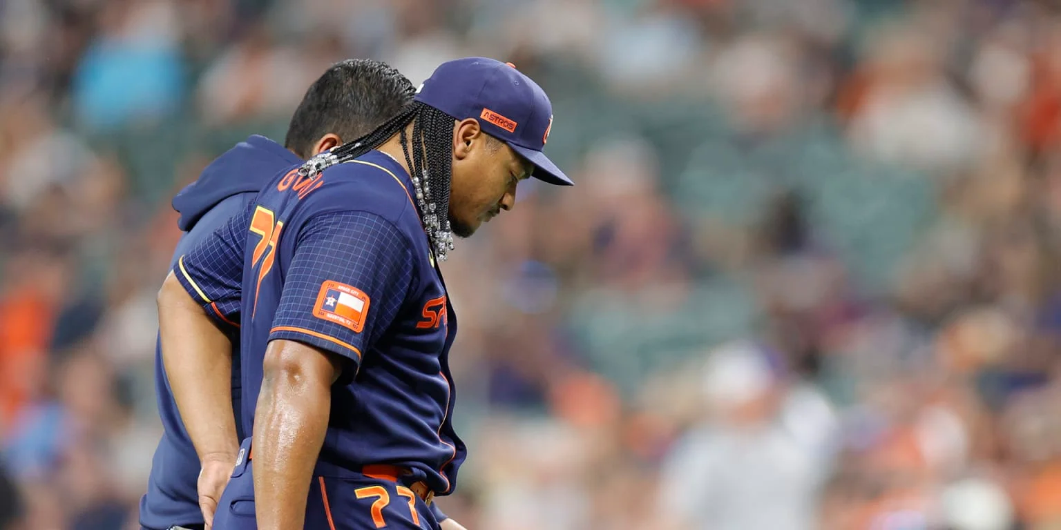 Astros' Luis Garcia joins growing list of injured starters with elbow discomfort.