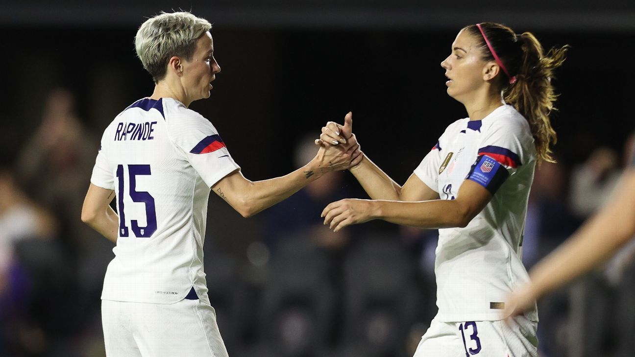 "Alex Morgan and Megan Rapinoe lead USWNT World Cup squad"
