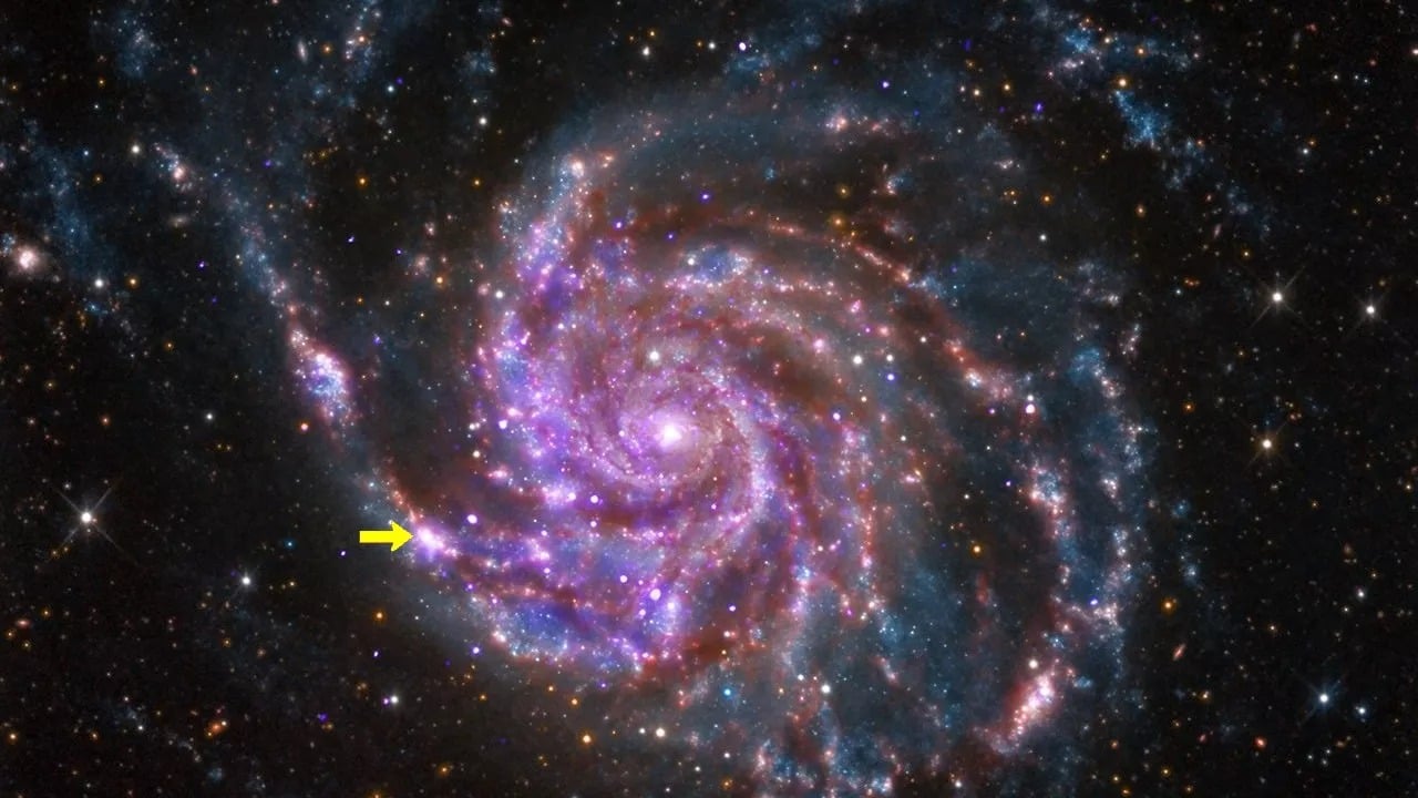 "Stargazers Delight: A Brilliant Supernova Illuminates the Night Sky"