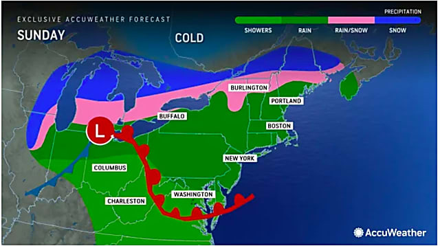 "Severe Winter Storm Threatens Northeast with Rain, Snow, and Heavy Accumulations"