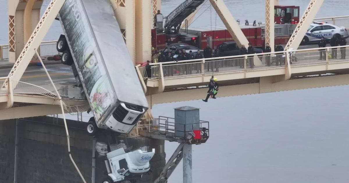Featured image for Dramatic Rescue: Driver Saved from Dangling Truck on Louisville Bridge