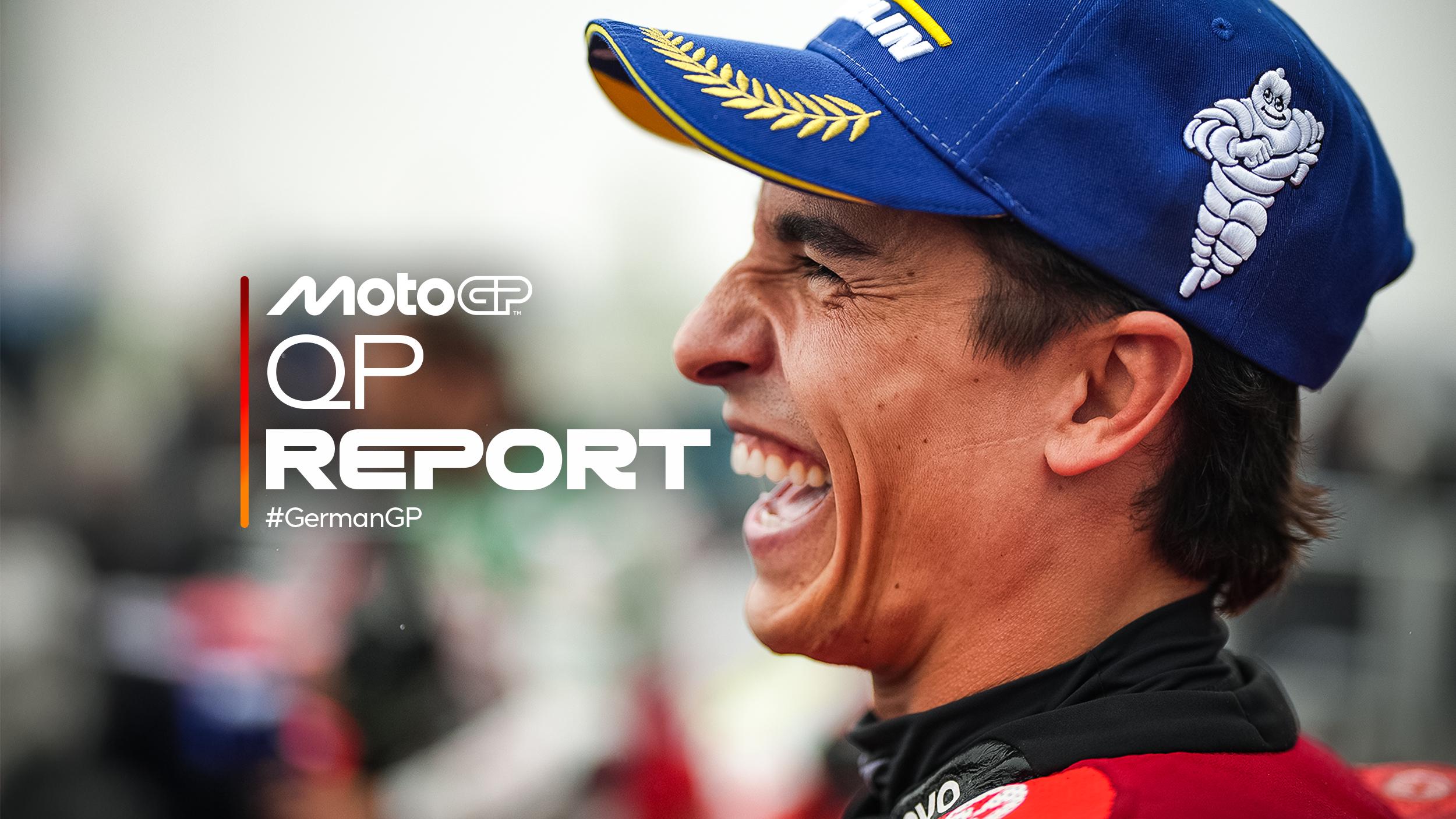Featured image for Marquez Secures Wet Weather Pole at German GP Amidst Rivalry and Strategy Shifts