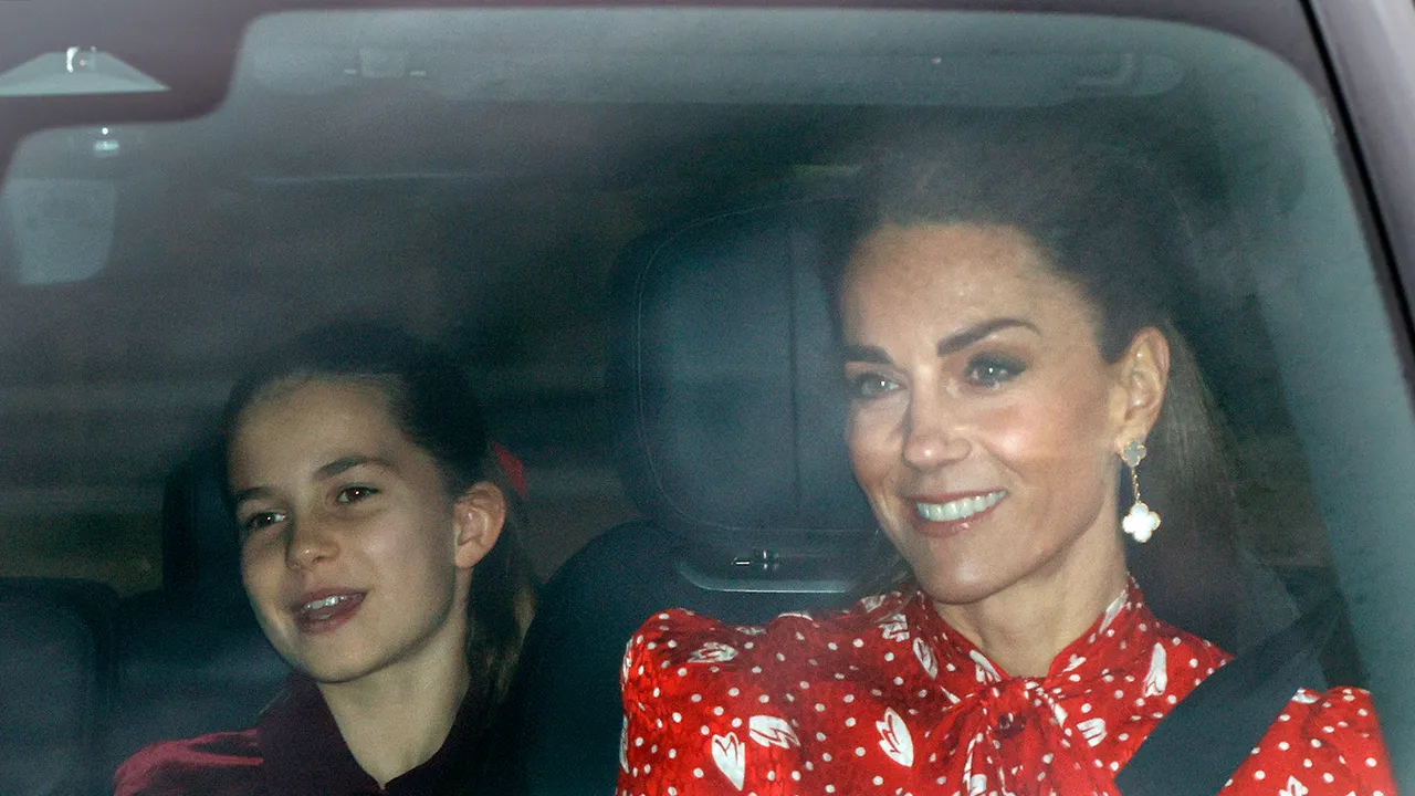 Featured image for Kate Middleton and Princess Charlotte Twin in Festive Styles for Christmas at Buckingham Palace