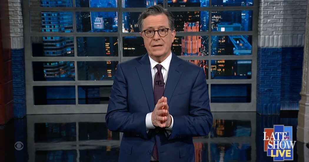 "Stephen Colbert Goes Live to Troll 'Thirsty' Reactions to Biden's SOTU"