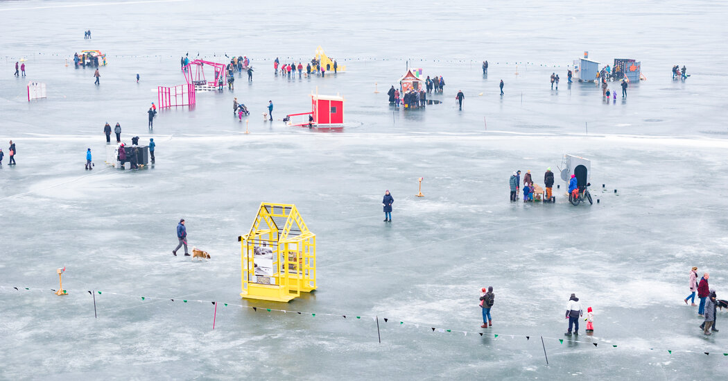 "Unseasonably Warm Weather Forces Closure of Minneapolis Ice Shanty Projects"