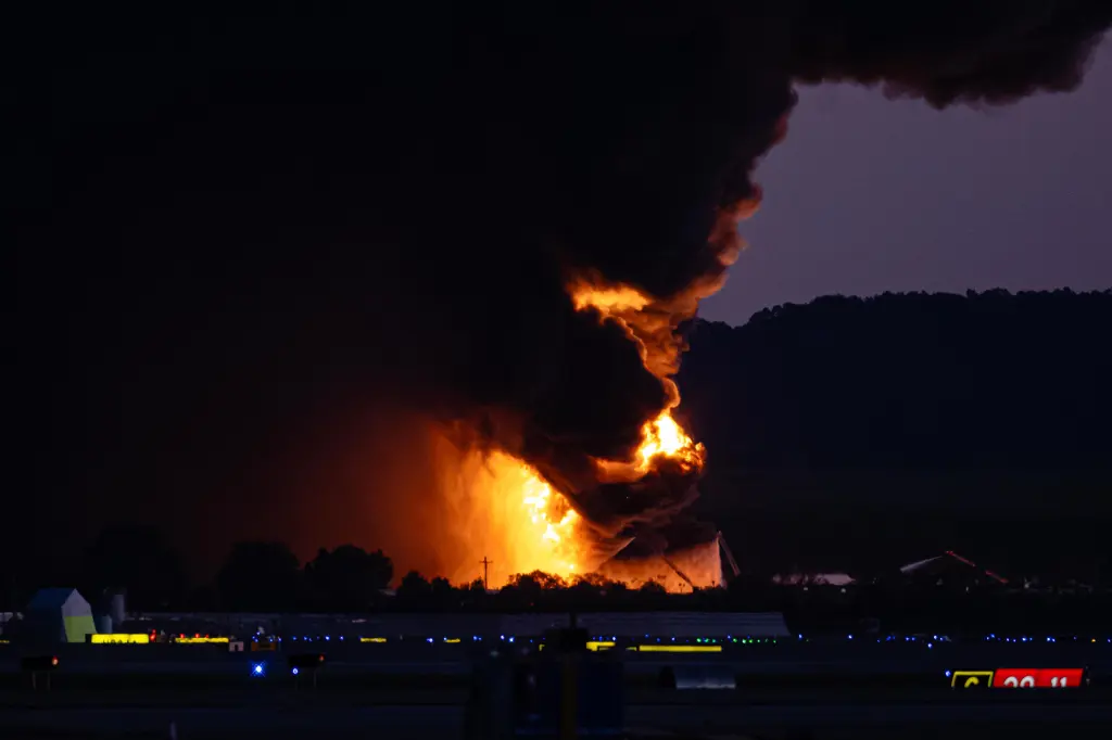 Featured image for UPS Plane Crash in Louisville: 13 Dead, 9 Missing, Satellite Images Reveal Devastation