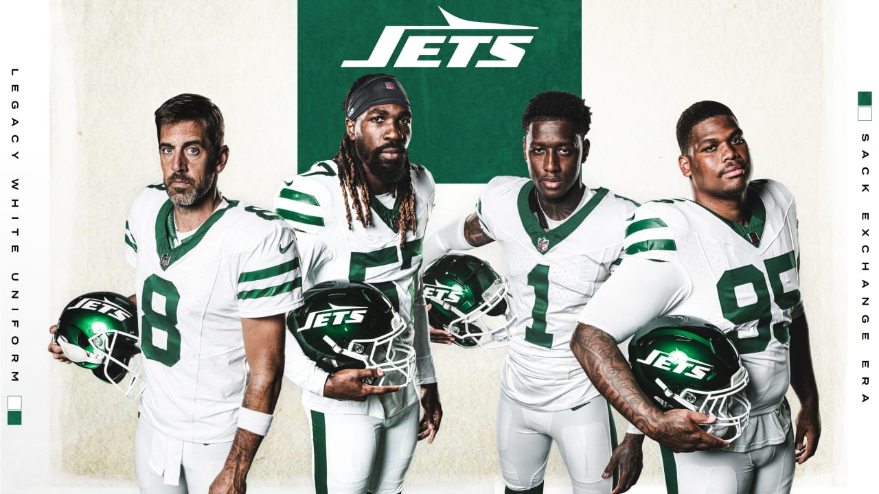 Featured image for "Jets Unveil Throwback 'Legacy White' Uniforms Inspired by New York Sack Exchange"
