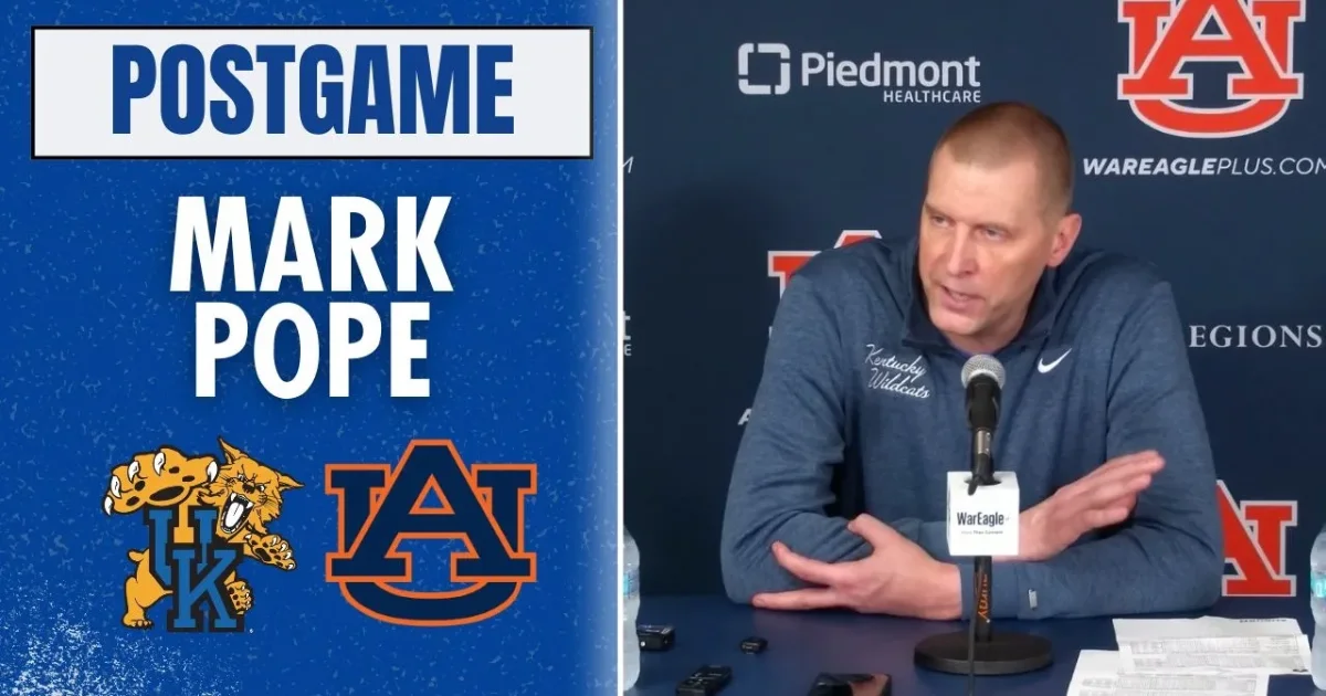 Mark Pope blasts officiating and vows to 'refuse to give them our power' after Kentucky's last-second loss to Auburn