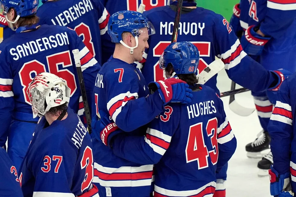 Hughes nets overtime winner as U.S. tops Sweden; Canada edges Czechia in OT to reach Olympic semis