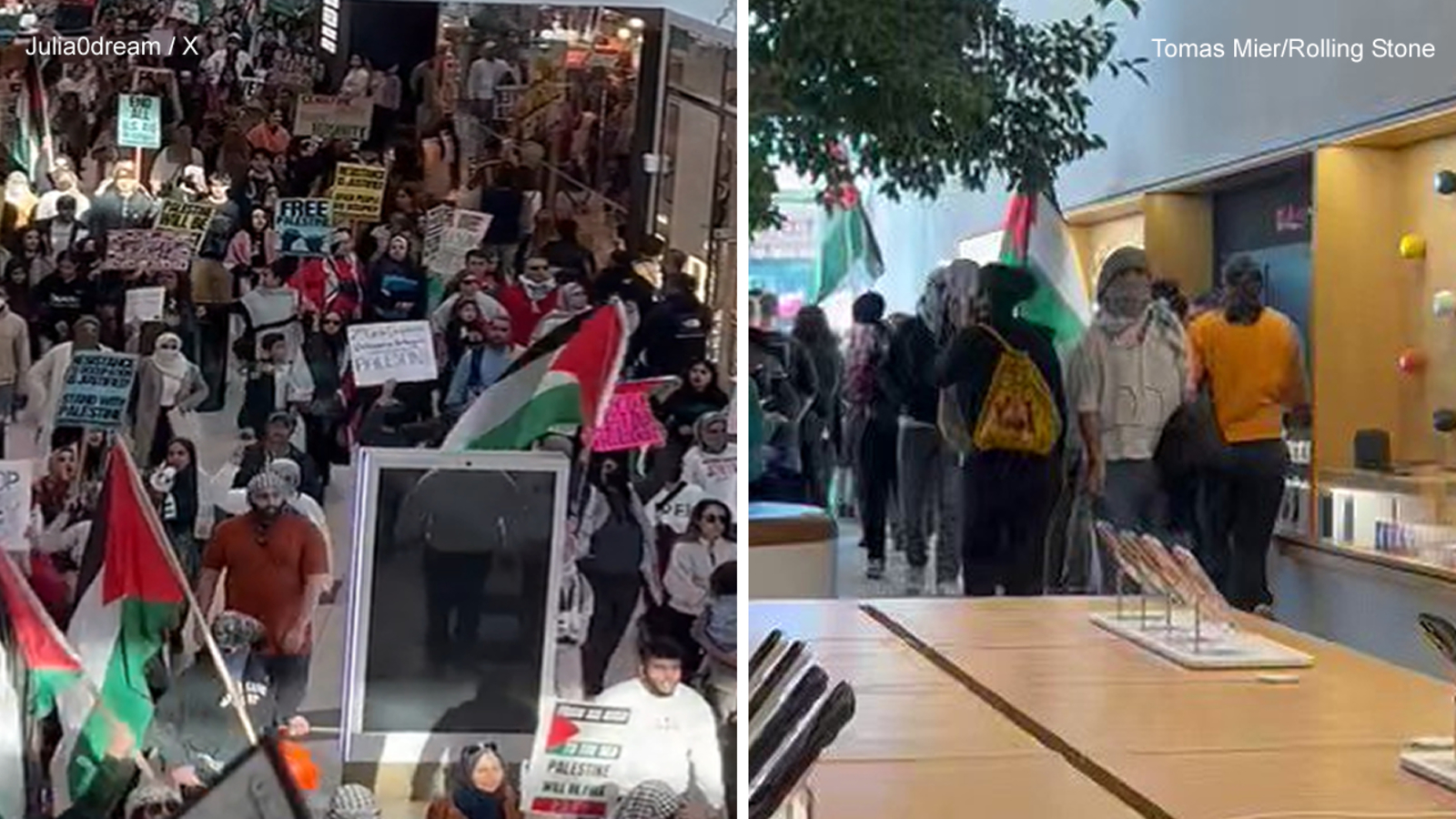 Featured image for Protests for Palestinian rights disrupt Black Friday shopping