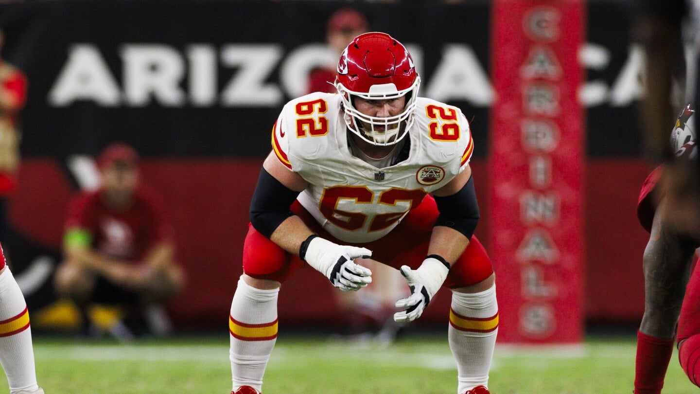 Featured image for "Chiefs' Thuney Out, McKinnon Questionable for Super Bowl LVIII"