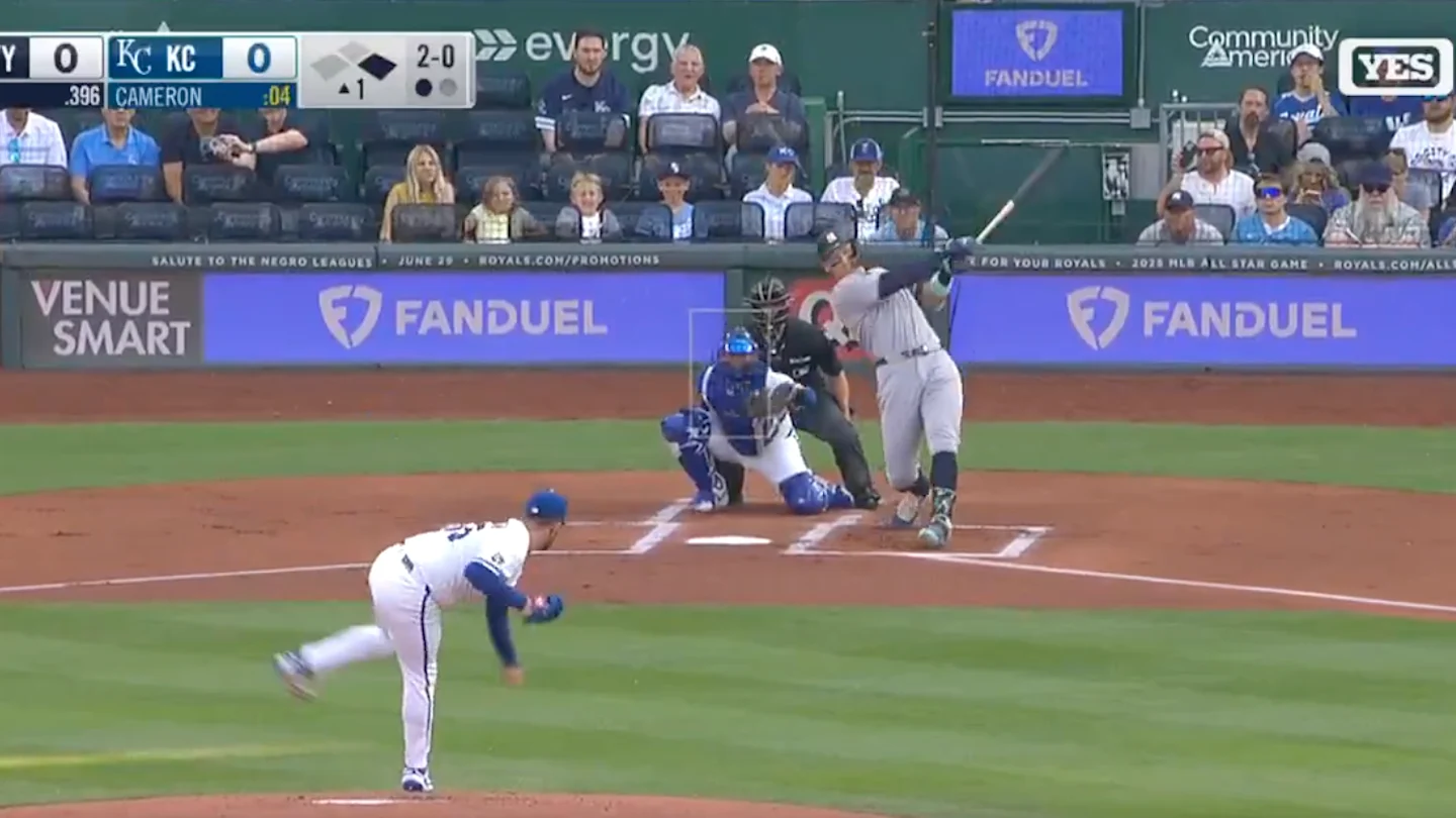 Featured image for Aaron Judge's 469-Foot Home Run Stuns Baseball Fans in Kansas City