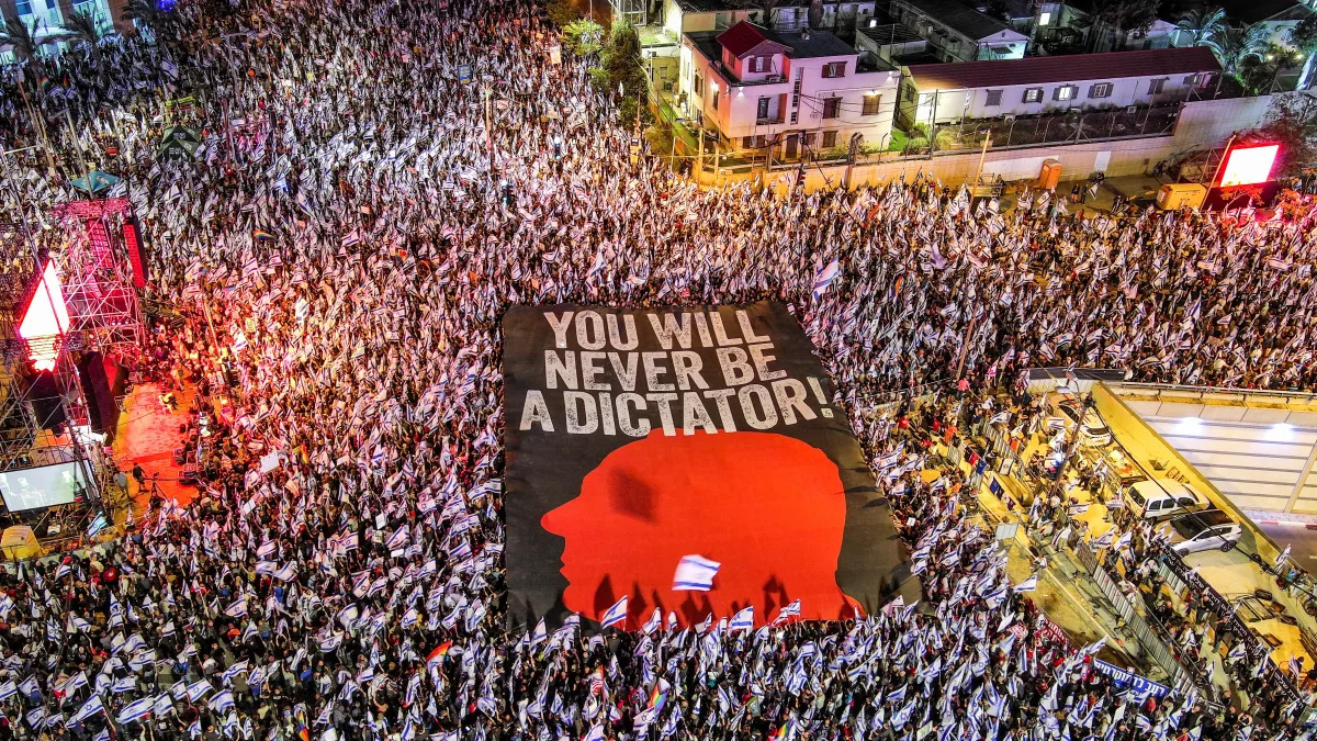 Israelis protest for 18th week against judicial overhaul proposed by Netanyahu.