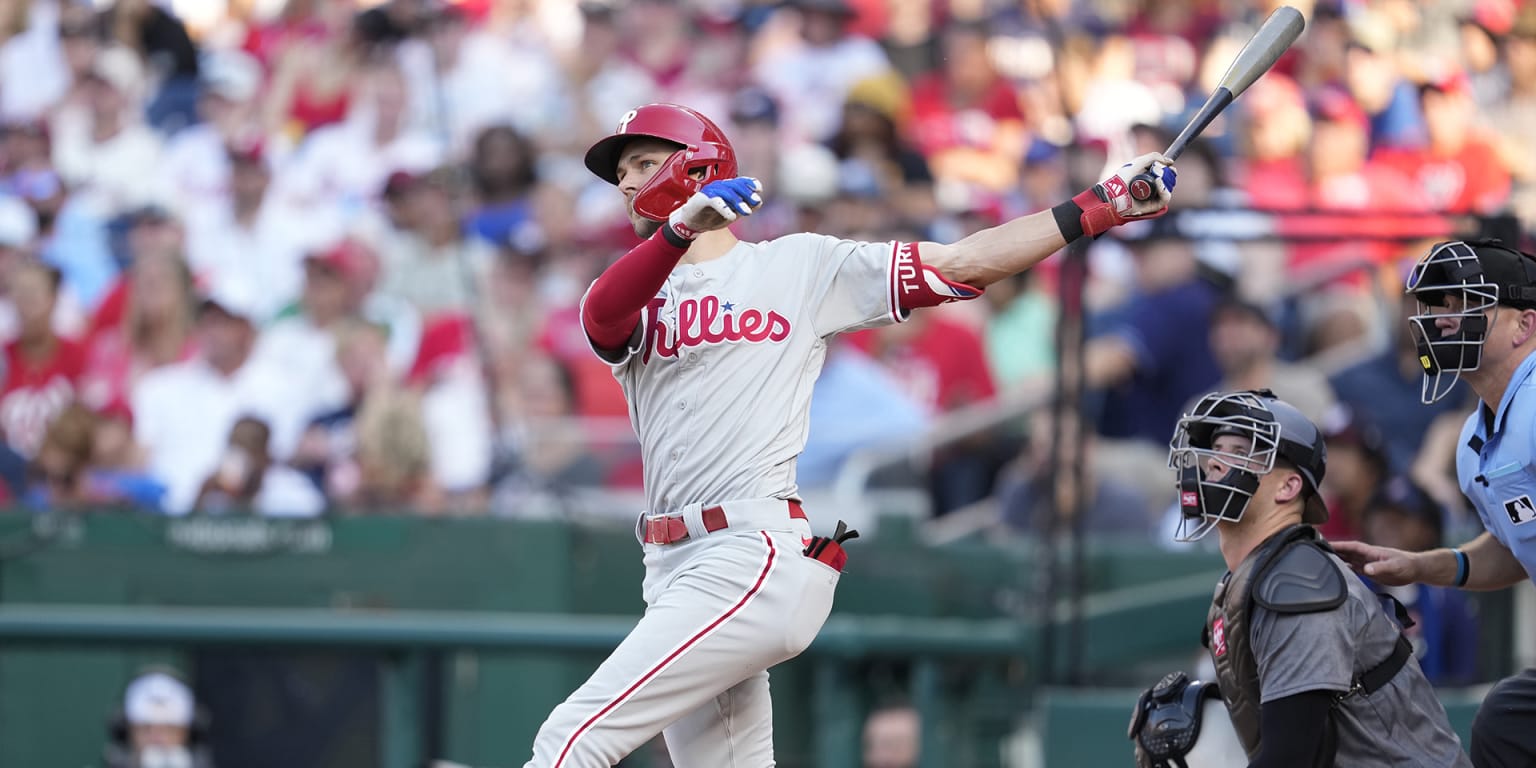 Featured image for Trea Turner's Power Surge Propels Phillies to Dominant Victory over Nationals