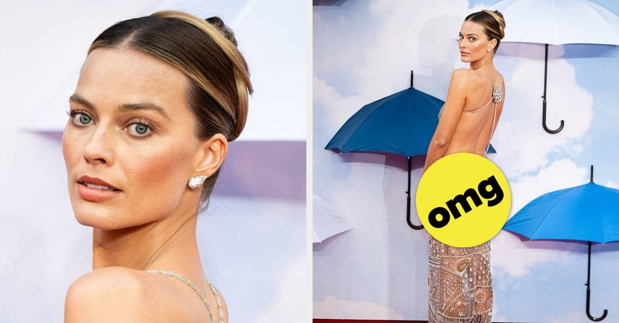 Margot Robbie Turns Heads in Bold, Naked Dresses and Vintage Styles