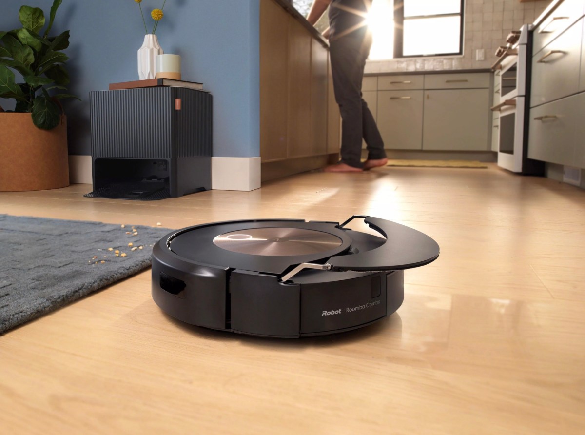 Featured image for iRobot Unveils High-End Roomba Combo Vacuum/Mop with Dock at $1,399