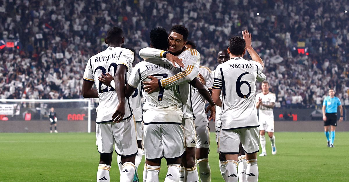 Featured image for "Vinícius Júnior's Hat-Trick Leads Real Madrid to 4-1 Victory in 2024 Spanish Super Cup Final"