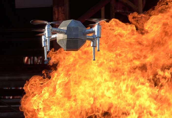 Featured image for "Fireproof Drone Maps Out Burning Buildings and Wildfires"
