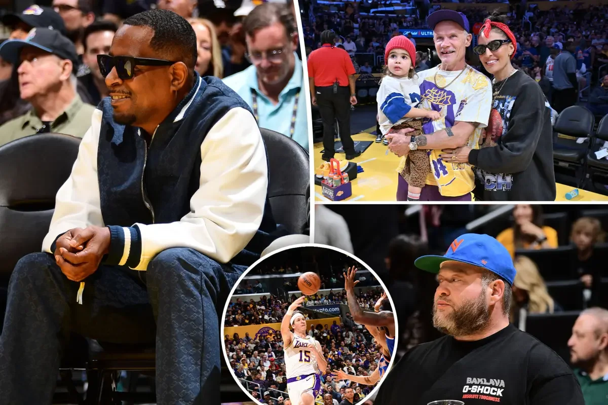 Celebrities Pack the House as Lakers Top Knicks 110-97