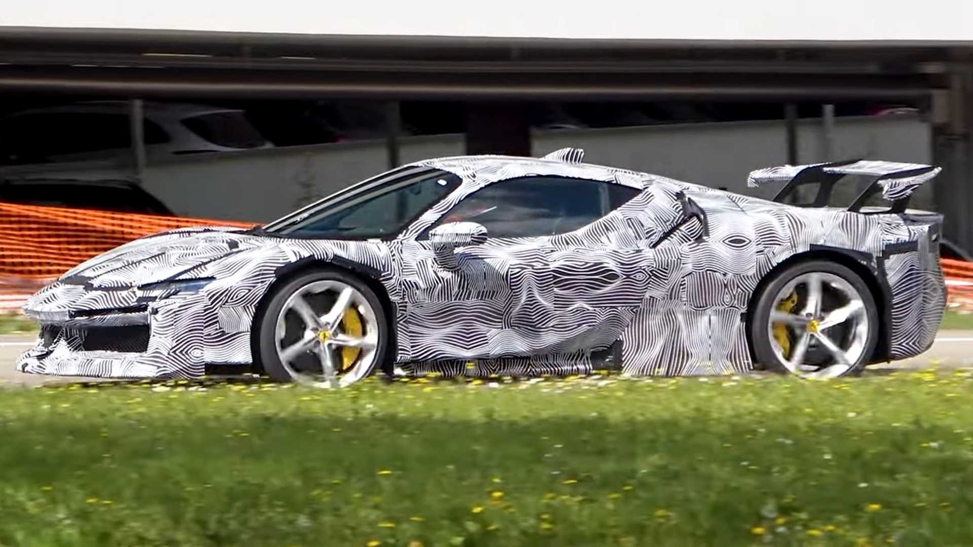 "Ferrari SF90 Prototype Spotted with Massive Rear Wing in Spy Video"