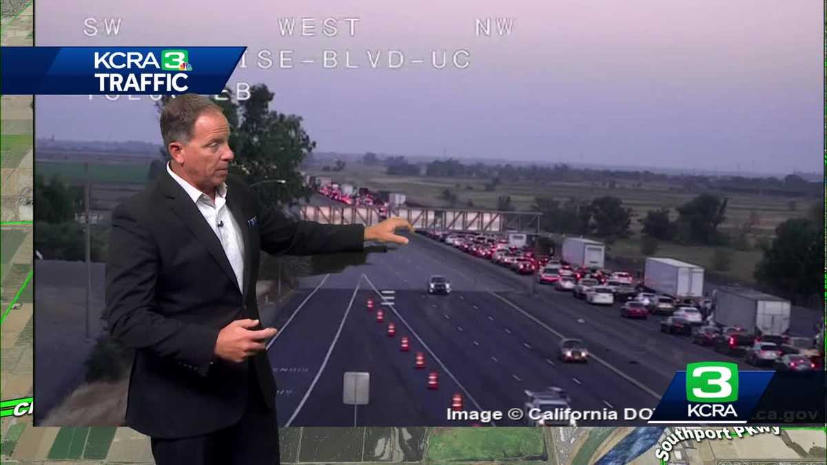 Traffic Chaos on WB I-80 Due to Overturned Semi on Yolo Causeway