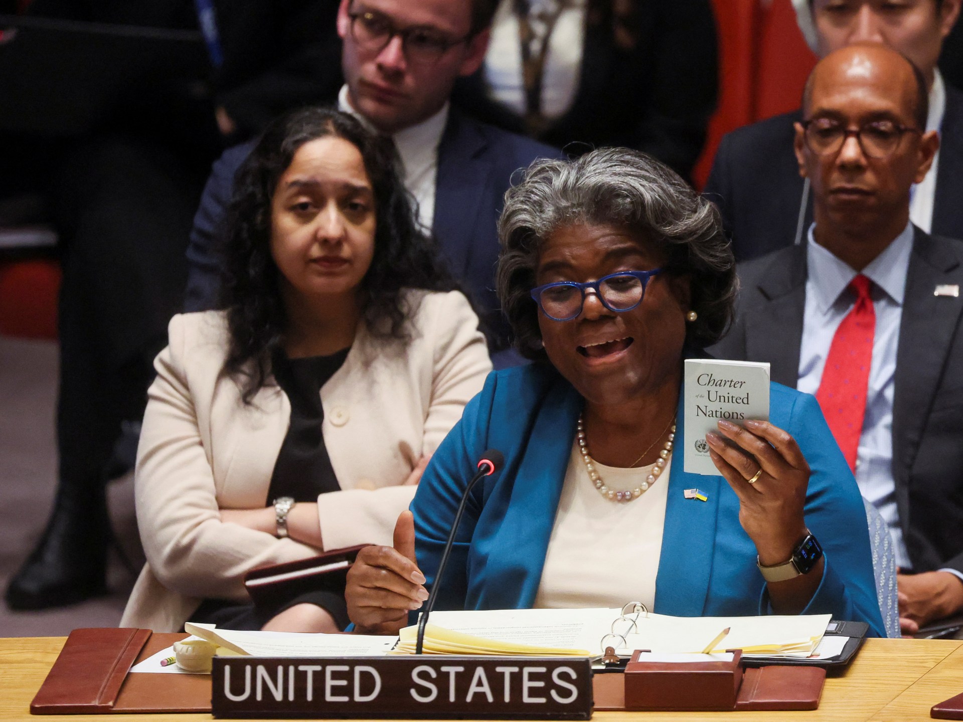 US envoy urges Russia to release detained Americans, Lavrov faces criticism at UN meeting.