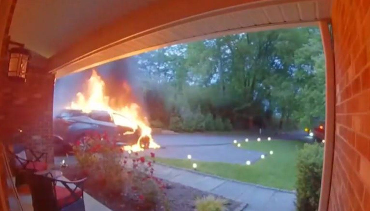 Featured image for "Maryland Family's SUV Erupts in Flames Overnight, Captured on Video"