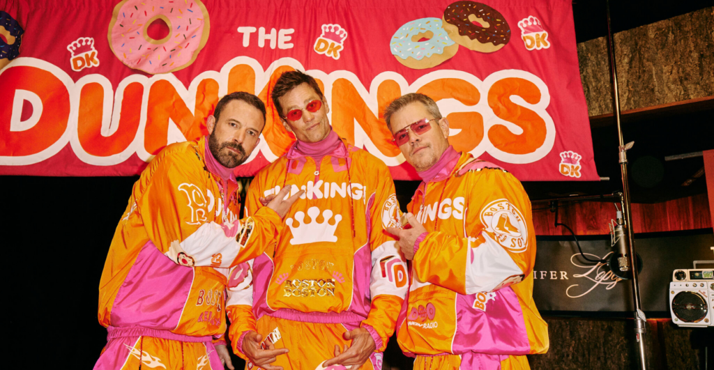 Featured image for "Dunkin's Super Bowl Ad Featuring Ben Affleck, Matt Damon, and Tom Brady Breaks Records and Sparks Merchandise Craze"