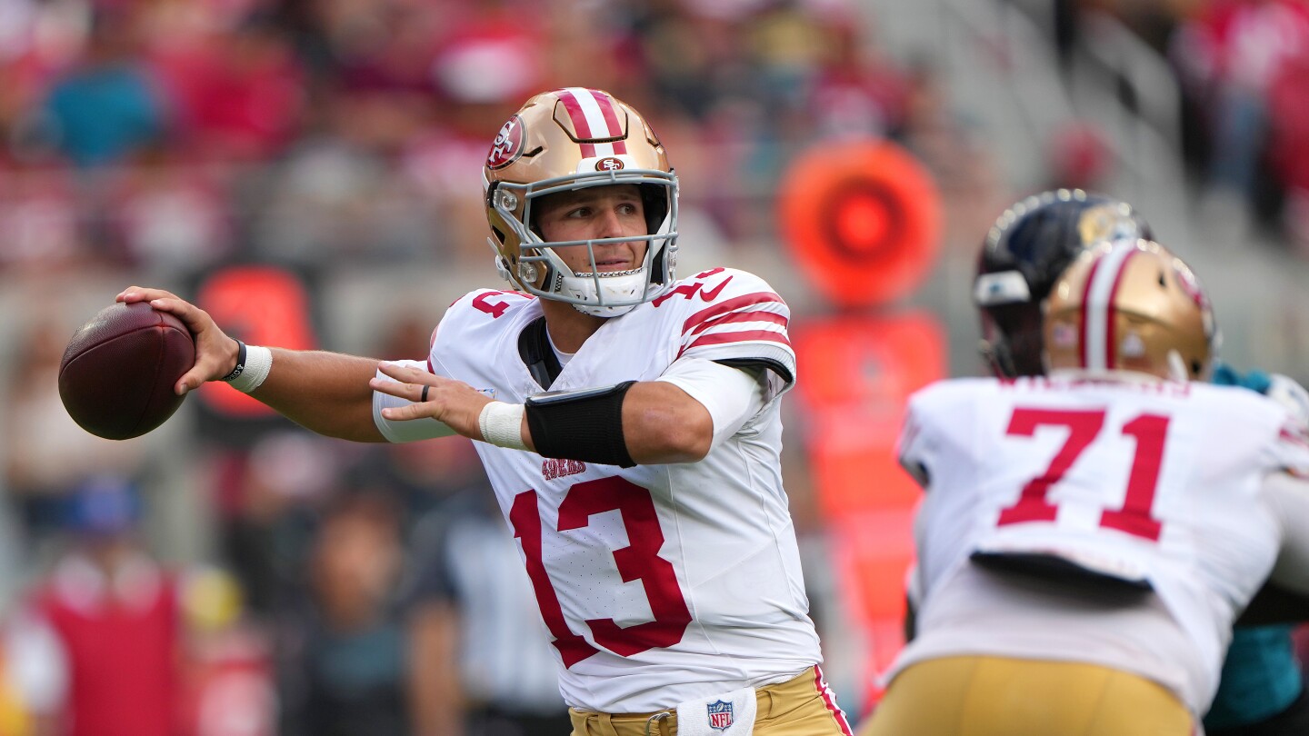 Featured image for Brock Purdy and Ricky Pearsall Questionable for Thursday Night Football