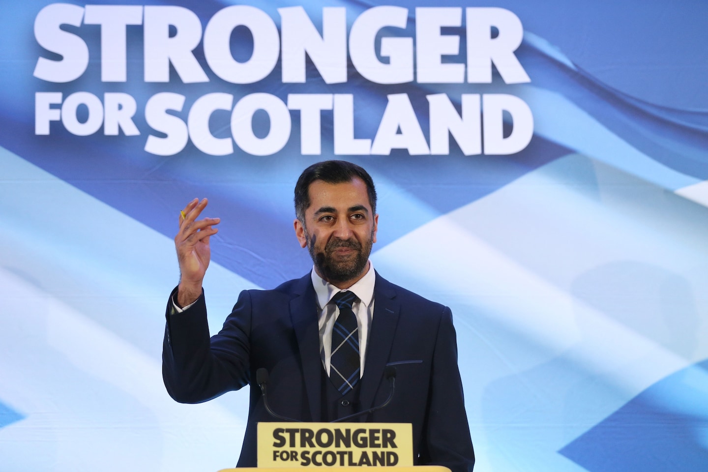 Hamza Yousaf becomes first person of Pakistani descent to lead Scotland's ruling party.
