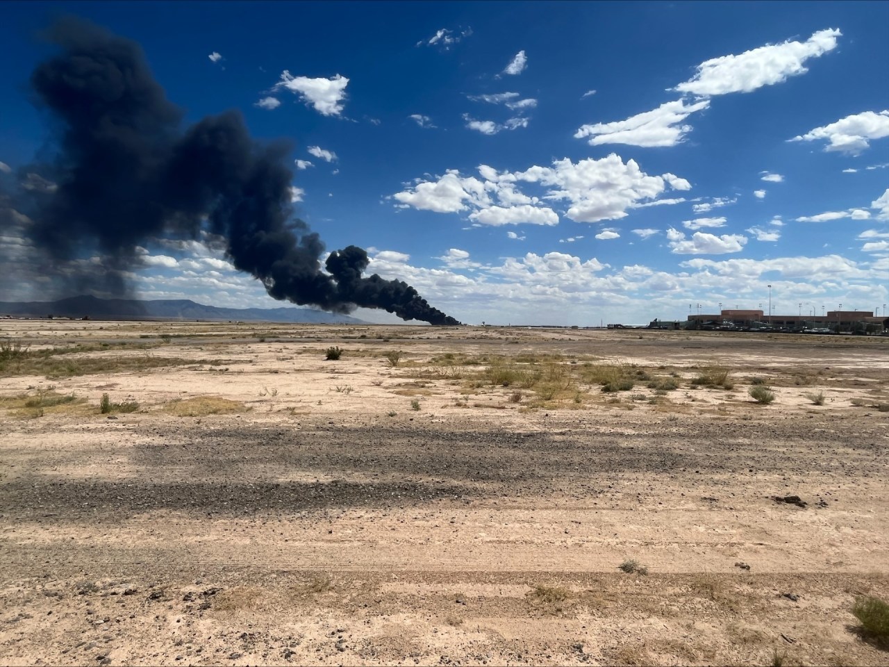 Featured image for "Massive Recycling Facility Fire Engulfs Bernalillo County, Blanketing Sky in Thick Black Smoke"