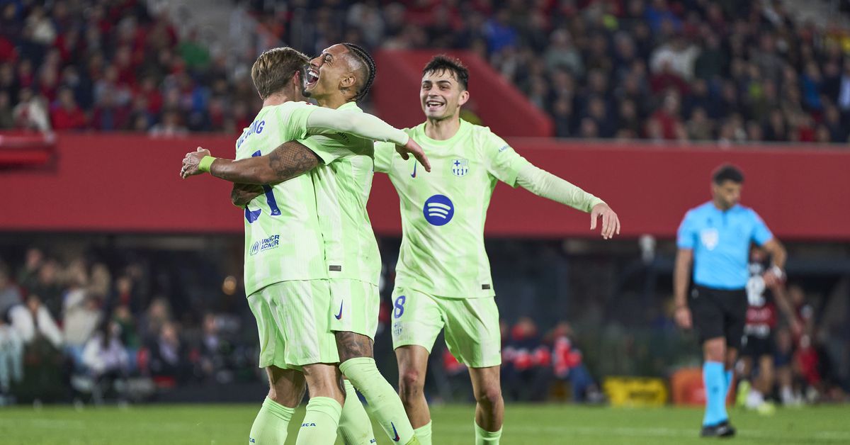 Featured image for Raphinha Shines as Barcelona Dominates Mallorca; Flick Discusses Key Decisions