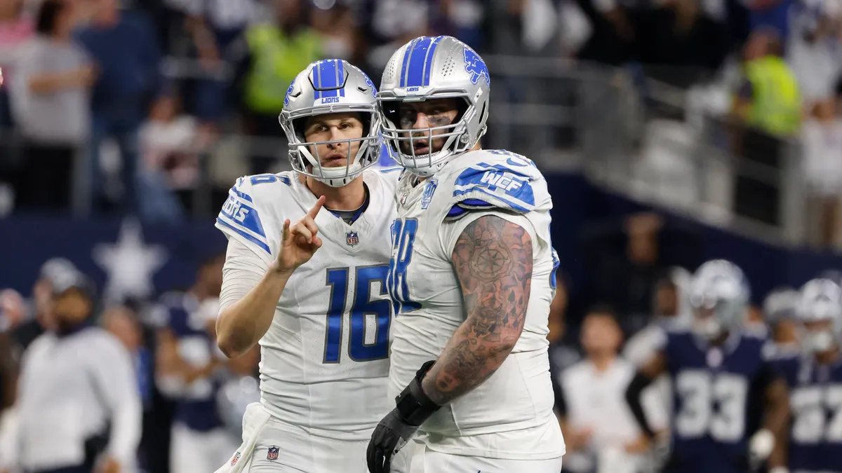 Featured image for "Detroit Lions Linemen's Social Media Shenanigans Stir Controversy and Mock NFL Officials"