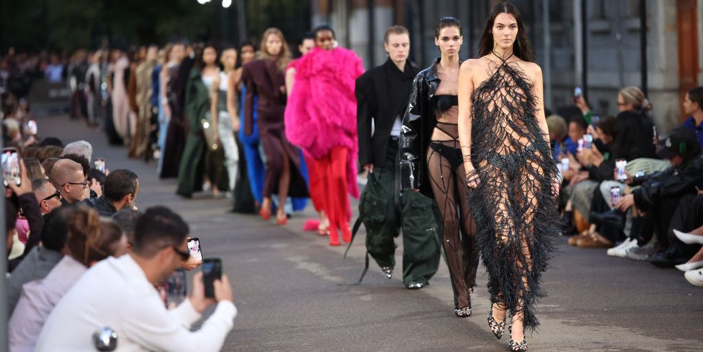Featured image for Milan Fashion Week Spring 2024: The Attico's Debut Runway Show Steals the Spotlight