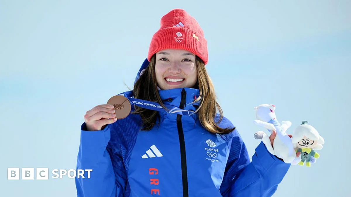 Zoe Atkin wins halfpipe bronze as GB matches Olympic medal record