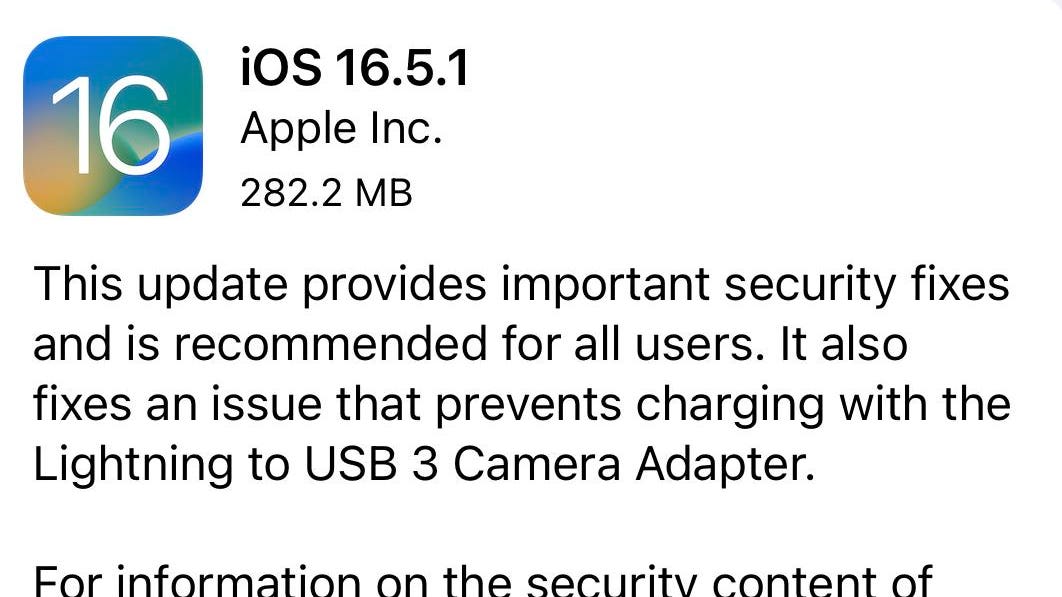 "Urgent Update: iOS 16.5.1 Fixes Critical Security Flaws"