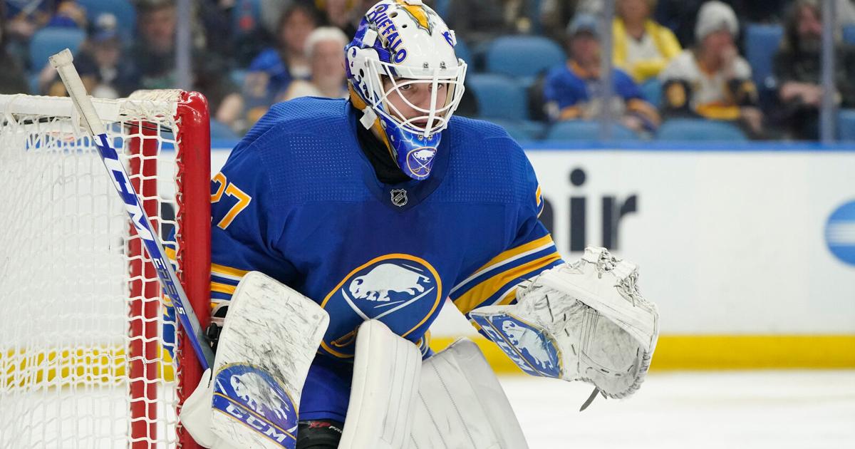 Featured image for Sabres' Levi may start again in New Jersey after shootout win over Rangers.