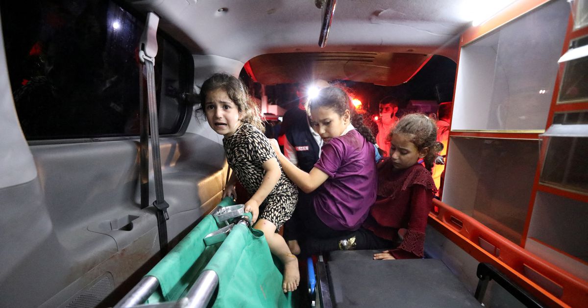 "Israeli Airstrike on Gaza Hospital Leaves Hundreds Dead, Palestinian Officials Report"