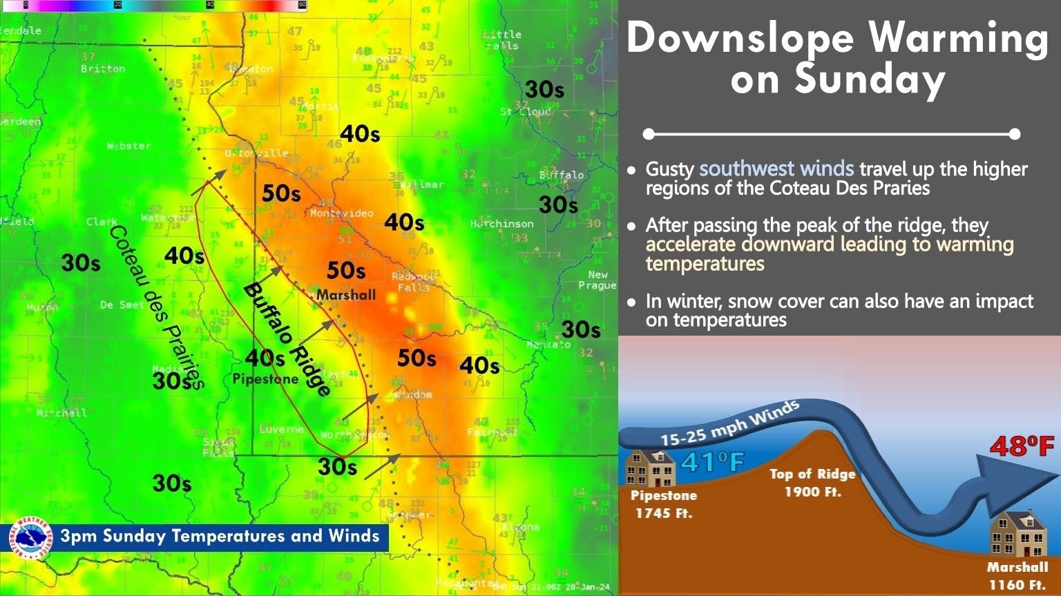 Minnesota Set to Break January Temperature Records with 60-Degree Wednesday